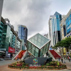 Electronics component counters at Huaqiangbei in Shenzhen